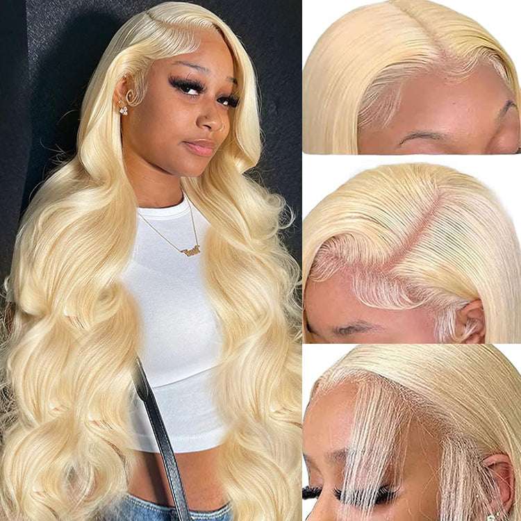 613 Body Wave Hair 13X6 Lace Frontal Unit Light Blonde Body Wave Hair LIDEMEI