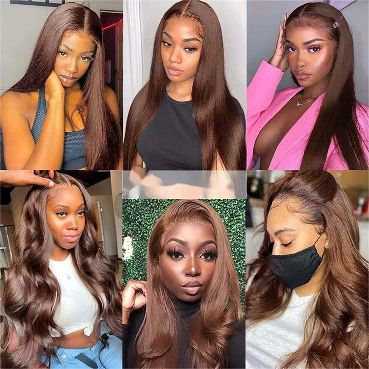 Color 4 Straight HD 13X4 Lace Frontal Wig Full Lace Frontal Human hair Wig