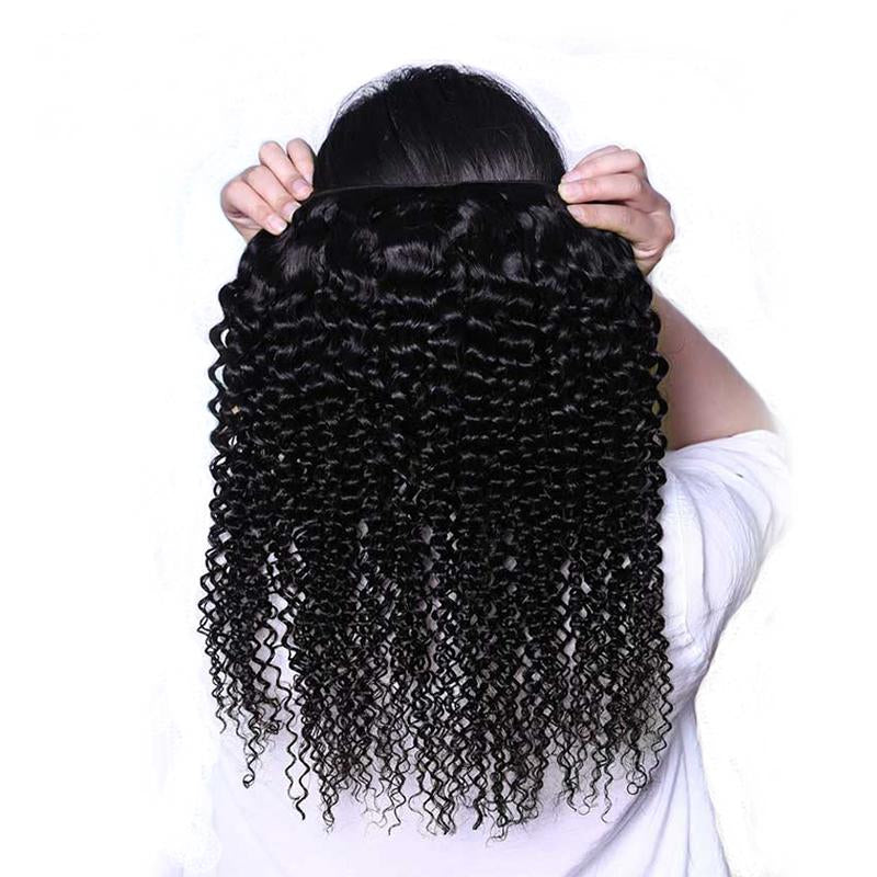 Kinky Curly Virgin Hair Bundles Deal 10A Virgin Human Hair