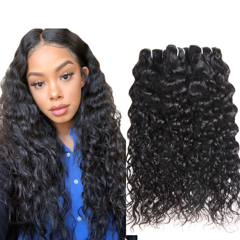 Water Wave Hair 4 Bundles Deal 10A Virgin Human Hair Bundles