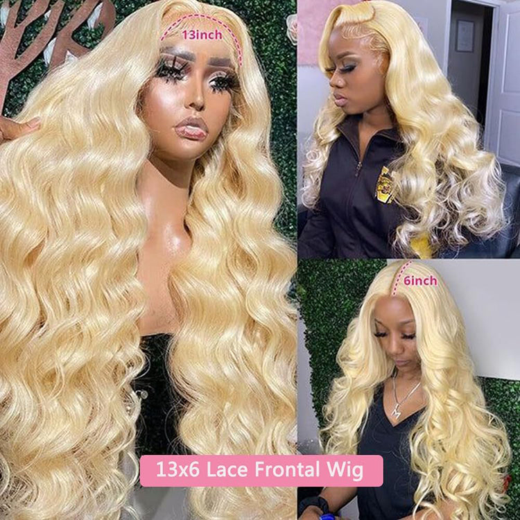 613 Body Wave Hair 13X6 Lace Frontal Unit Light Blonde Body Wave Hair Wig 180% Density