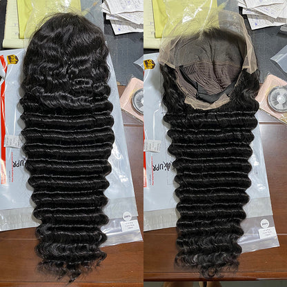 Loose Deep Wave HD 13X6 Lace Frontal Wig Nature Hairline 100% Human Hair