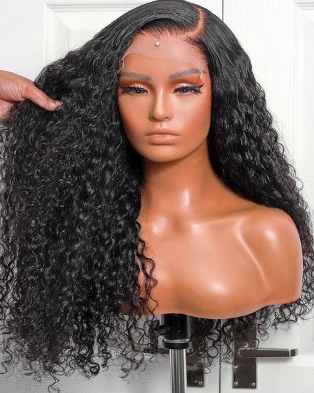 Water Wave 6X6 HD Lace Closure Glueless Wig Natural Human Hair Wig