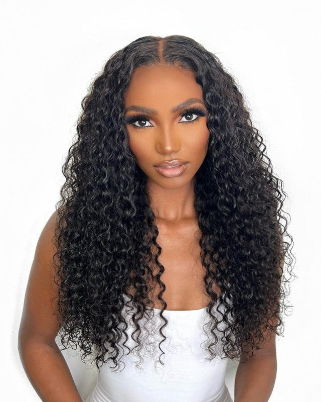 Water Wave 6X6 HD Lace Closure Glueless Wig Natural Human Hair Wig