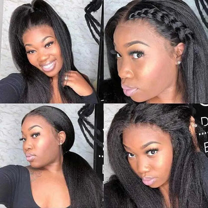 Kinky Straight  HD 13X6 Lace Frontal Wig Full Lace Frontal Human hair Wig