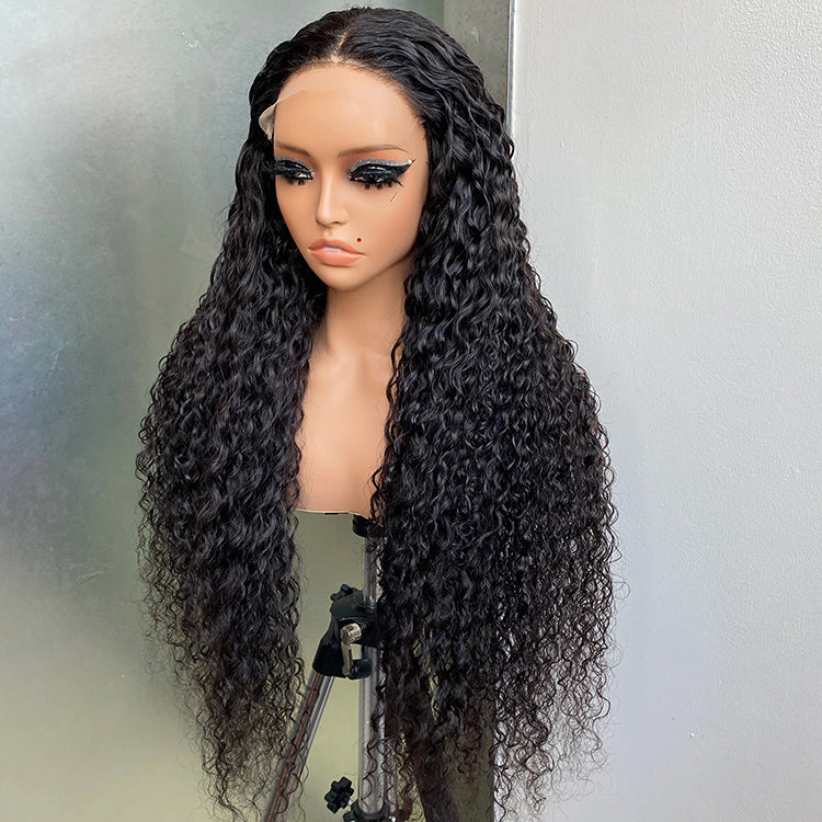 Water Wave HD 6X6 Lace Closure Wig Natural Human Hair Wig