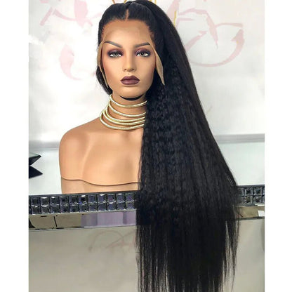 Kinky Straight  HD 13X6 Lace Frontal Wig Full Lace Frontal Human hair Wig