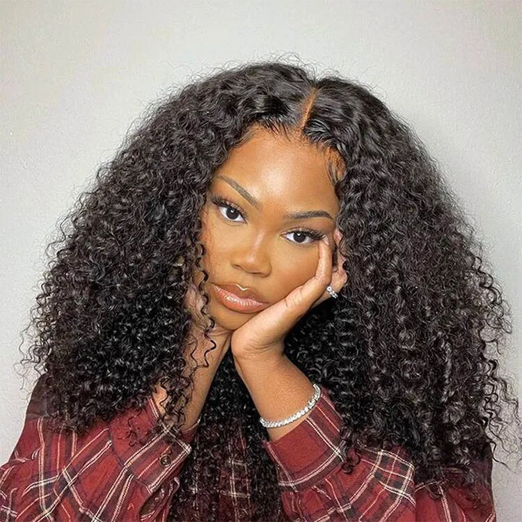 Kinky Curly Wear and Go Wig Glueless HD Lace Closure Wig Pre-cut Lace Wig