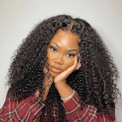 Kinky Curly HD 13X6 Lace Frontal Wig Nature Hairline 100% Human Hair