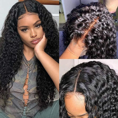 Deep Wave Wear and Go Wig Glueless HD Lace Closure Wig Pre-cut Lace Wig