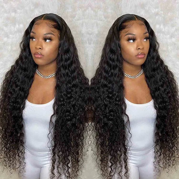 Deep Wave Wear and Go Wig Glueless HD Lace Closure Wig Pre-cut Lace Wig