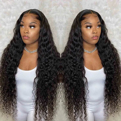 Deep Wave Wear and Go Wig Glueless HD Lace Closure Wig Pre-cut Lace Wig