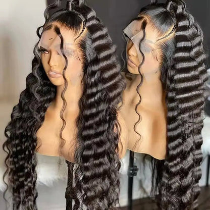 Loose Deep Wave HD 13X6 Lace Frontal Wig Nature Hairline 100% Human Hair