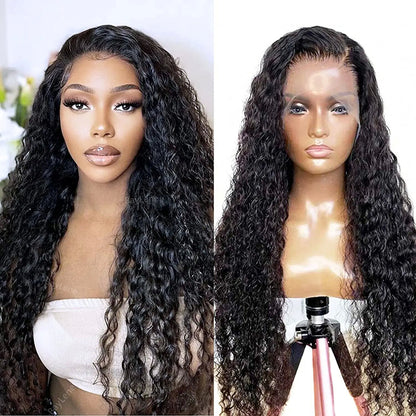 Water Wave HD 13X6 Lace Frontal Wig Nature Hairline 100% Human Hair