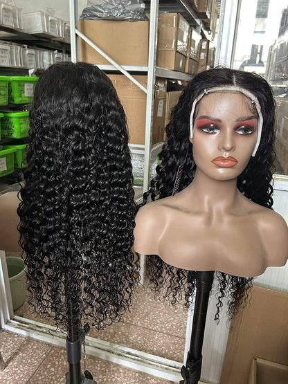 Deep Wave HD 13X6 Lace Frontal Wig Nature Hairline 100% Human Hair