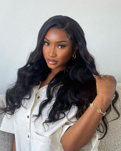 Loose Body Wave 13x6 HD Lace  Frontal Glueless Wig with Nature Hairline