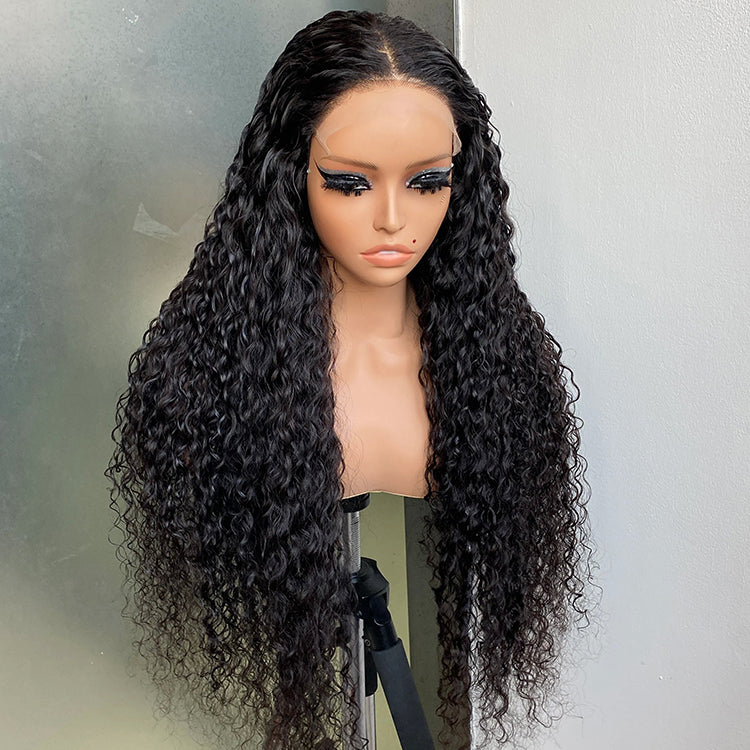 Water Wave HD 6X6 Lace Closure Wig Natural Human Hair Wig