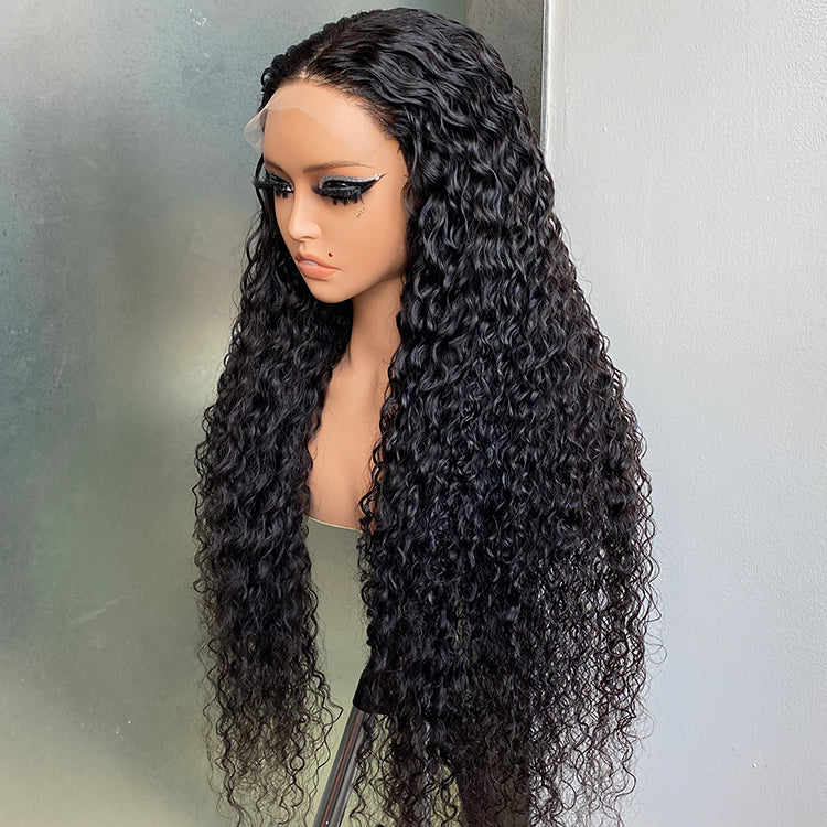 Water Wave HD 6X6 Lace Closure Wig Natural Human Hair Wig