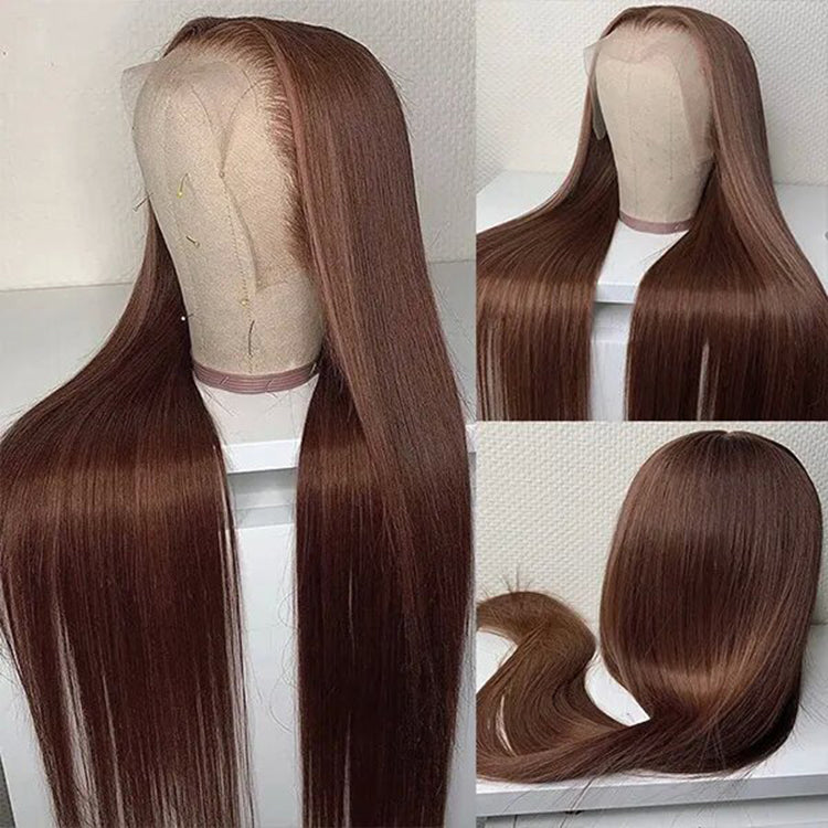 Color 4 Straight  HD 13X4 Lace Frontal Wig Full Lace Frontal Human hair Wig