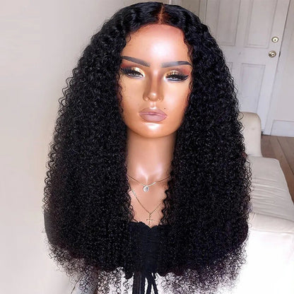 Kinky Curly HD 5X5 Lace Closure Unit Virgin Human Hair Wig HD Lace Wig