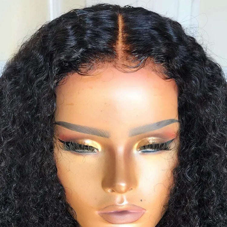 Kinky Curly HD 5X5 Lace Closure Unit Virgin Human Hair Wig HD Lace Wig