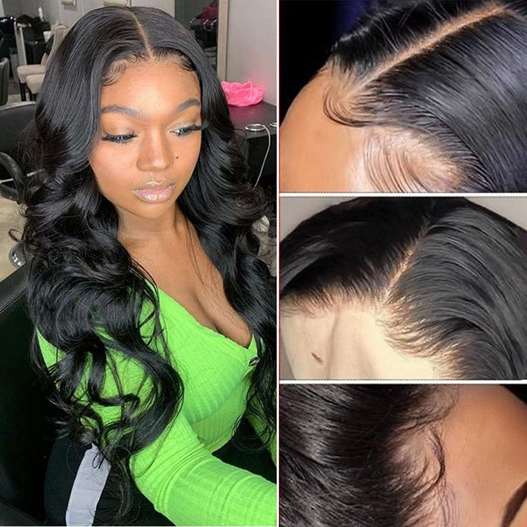 Body Wave HD 6X6 Lace Closure Wig Natural Human Hair Wig