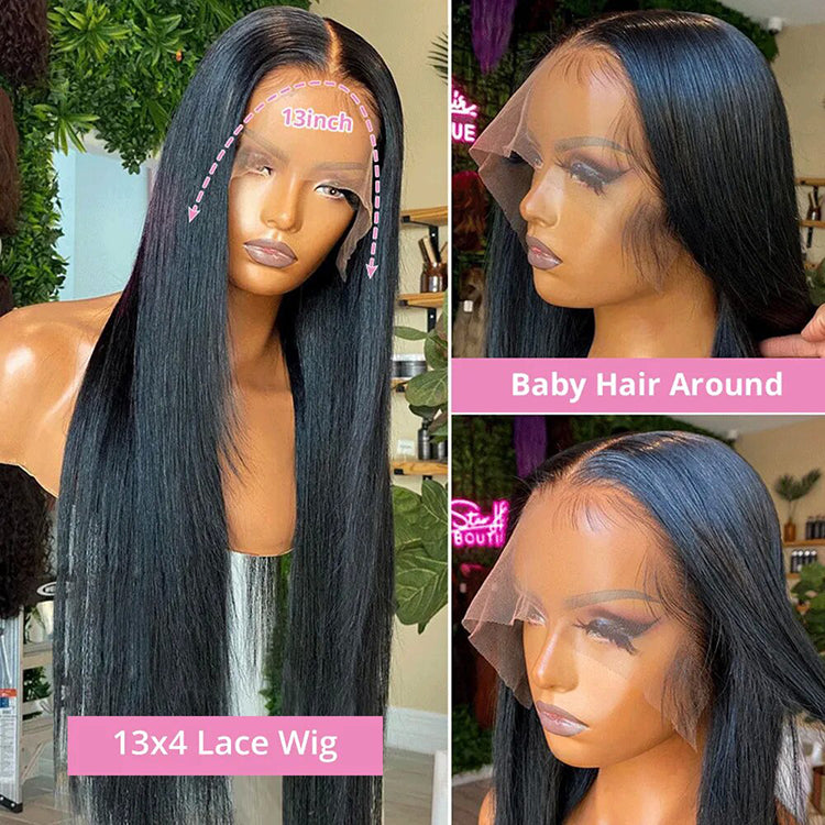 Straight Hair 13X4 Lace Frontal Unit Virgin Human Hair Wig