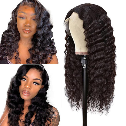 Loose Deep Wave 3 Bundles with 13X4 Lace Frontal 100% Human Hair Can Make Into Wig for you