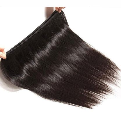 Brazilian Straight Hair 3 Bundles with 13x4 Ear to Ear Lace Frontal-Petalwigs