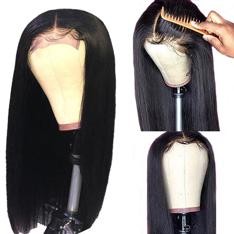 Straight 3 Bundles with 4X4 Lace Closure 10A Virgin Human hair Can Make Into Wig for you