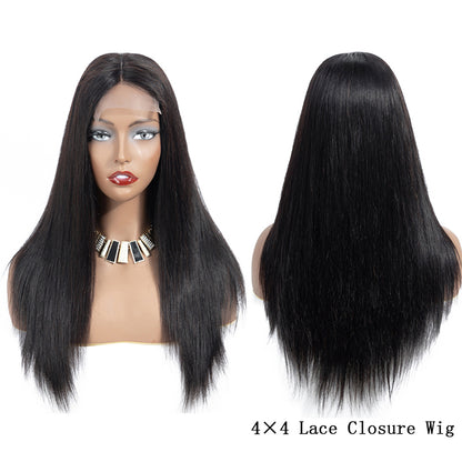 Straight 4X4 Lace Closure Unit 100% Virgin Human Hair Wig