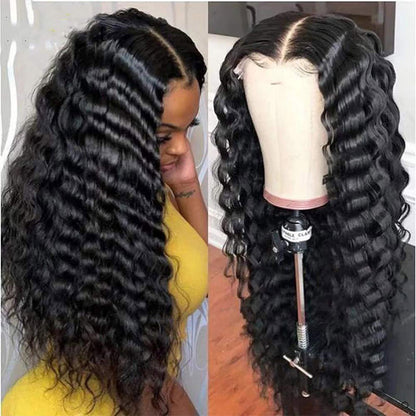 Loose Deep Wave 4X4 Lace Closure Unit Virgin Human Hair Wig Transparent Lace