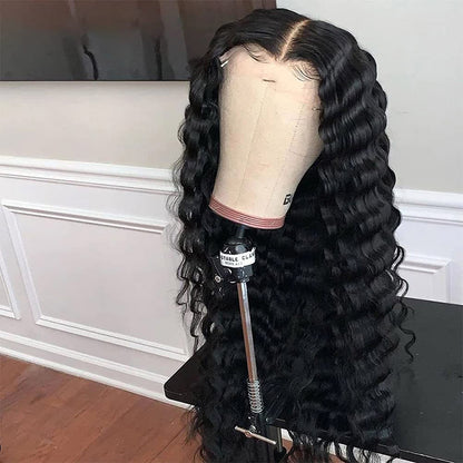 Loose Deep Wave 4X4 Lace Closure Unit Virgin Human Hair Wig Transparent Lace