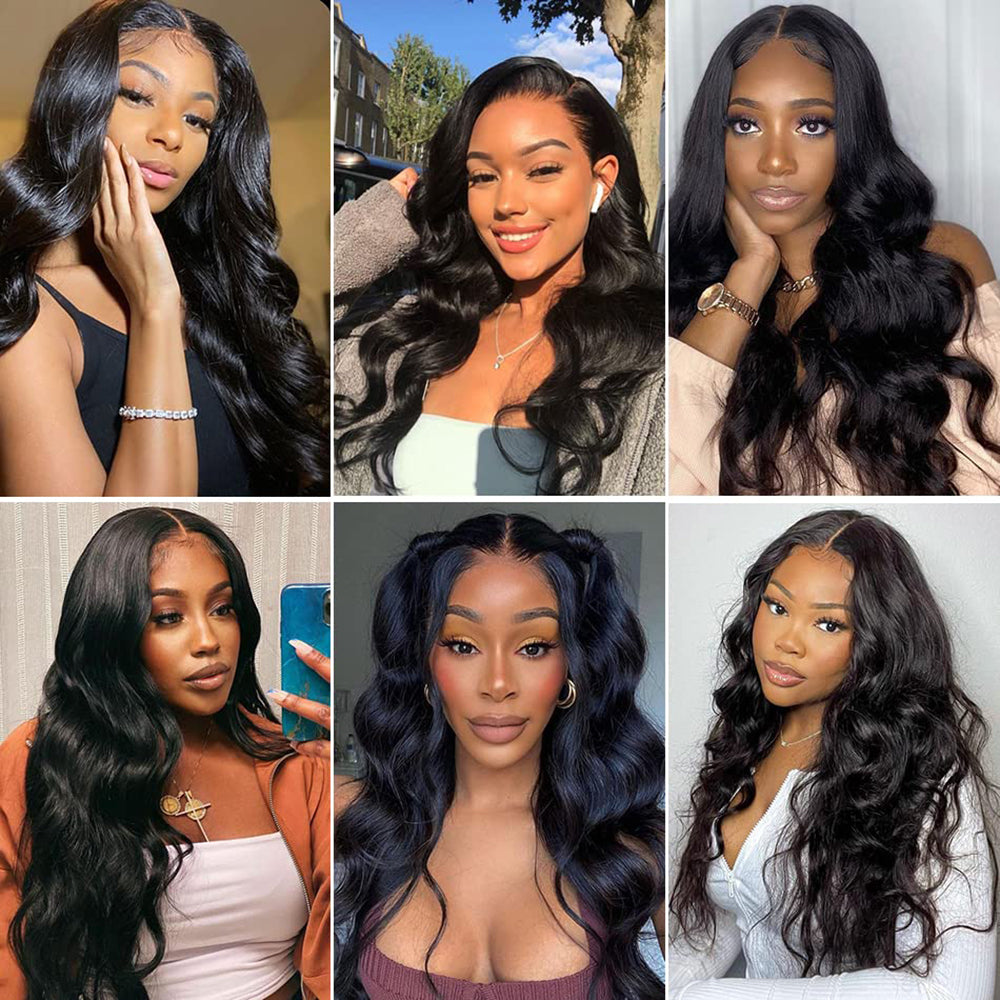 Body Wave 13x6 Lace Front Wig 10A Grade Virgin Human Hair Wig Transparent Lace