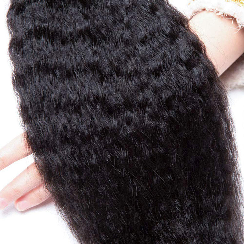 Kinky Straight Virgin Hair Bundles Deal 10A Virgin Human Hair