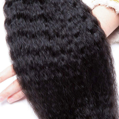Kinky Straight Virgin Hair Bundles Deal 10A Virgin Human Hair
