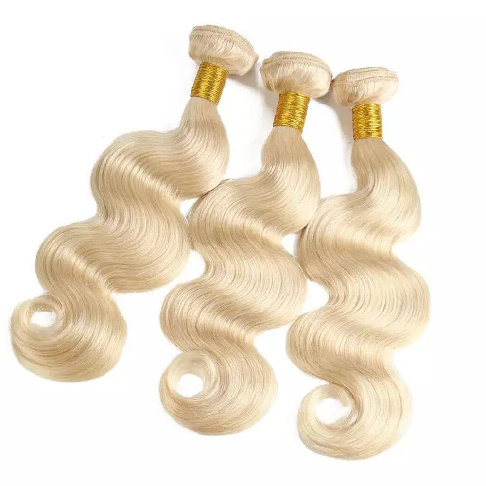 613 Body Wave 3 Bundles with 4X4 Lace Closure Can Make Into Wig for you