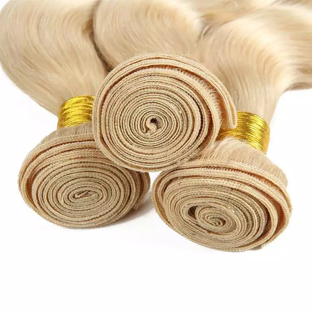 613 Body Wave 3 Bundles with 4X4 Lace Closure Can Make Into Wig for you