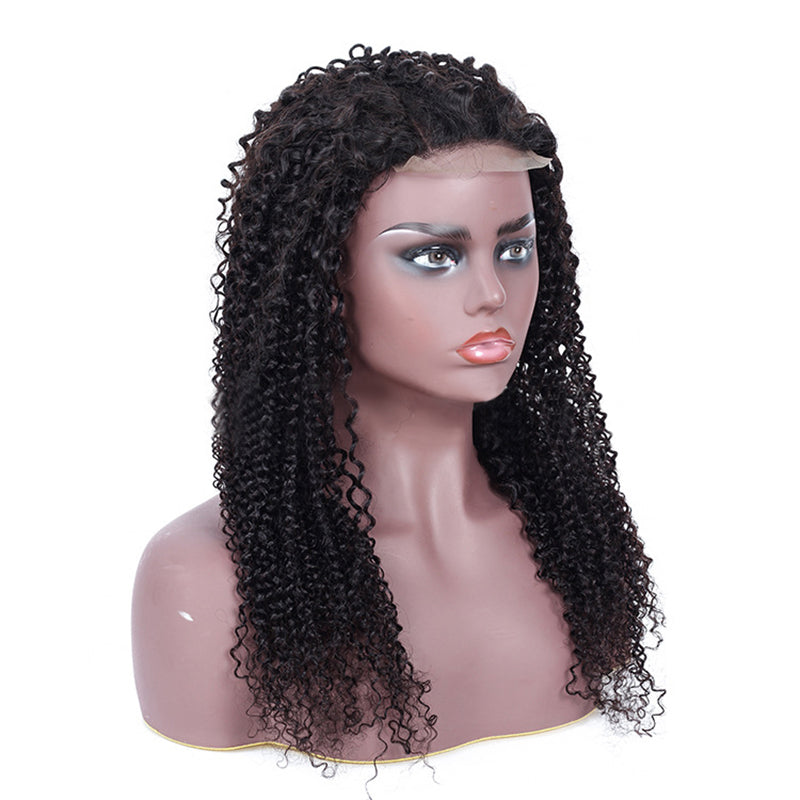 Kinky Curly 4X4 Lace Closure Unit 100% Virgin Human Hair Wig