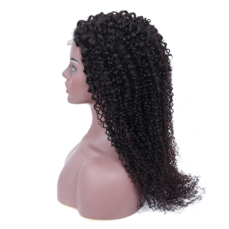 Kinky Curly 4X4 Lace Closure Unit 100% Virgin Human Hair Wig