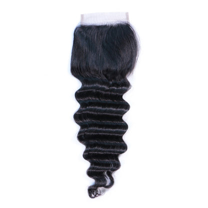 Loose Deep Wave 3 Bundles with 4X4 Lace Closure 10A Virgin Human hair Can Make Into Wig for you