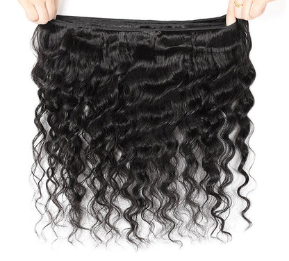 Loose Deep Wave 3 Bundles with 13X4 Lace Frontal 100% Human Hair Can Make Into Wig for you