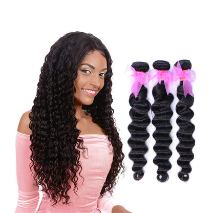 Loose Deep Wave Virgin Hair Bundles Deal 10A Virgin Human Hair Bundles