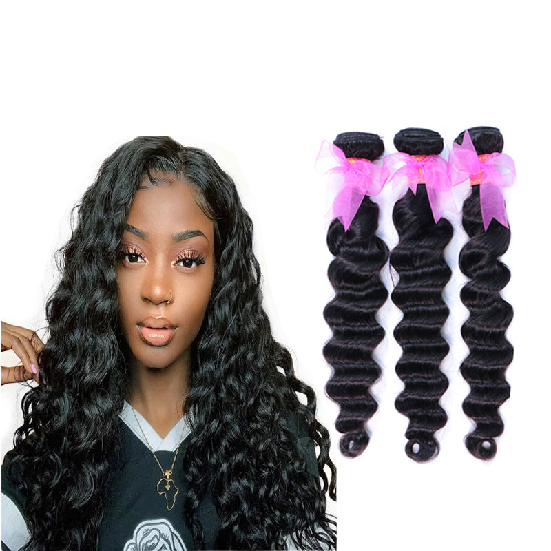 Loose Deep Wave 4 Bundles Deal 10A Virgin Human Hair Bundles