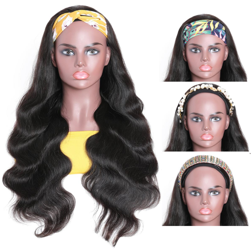 Petalwigs Body Wave Headband Wig Glueless Human Hair Wig