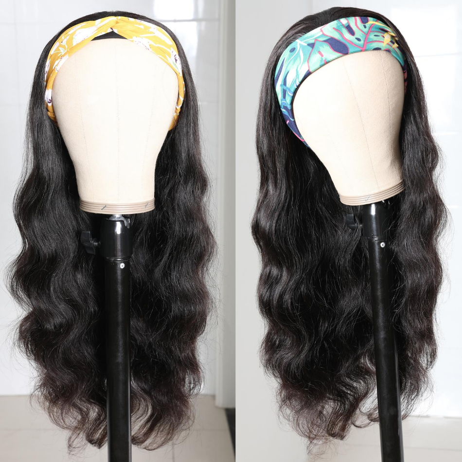 Petalwigs Body Wave Headband Wig Glueless Human Hair Wig