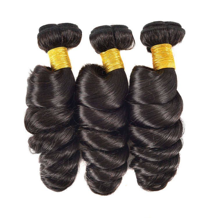 Petalwigs Loose Wave 3pcs-pack Virgin Peruvian Hair Bundles Human Hair Weft