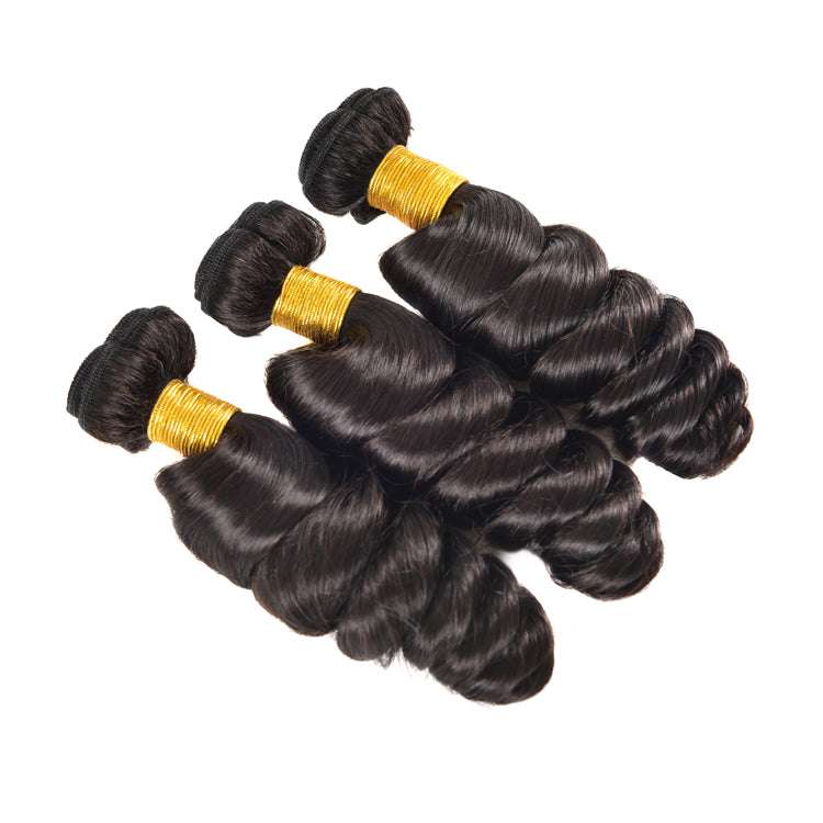 Petalwigs Loose Wave 3pcs-pack Virgin Peruvian Hair Bundles Human Hair Weft