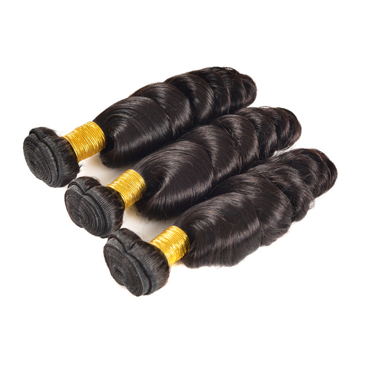 Petalwigs Loose Wave 3pcs-pack Virgin Peruvian Hair Bundles Human Hair Weft