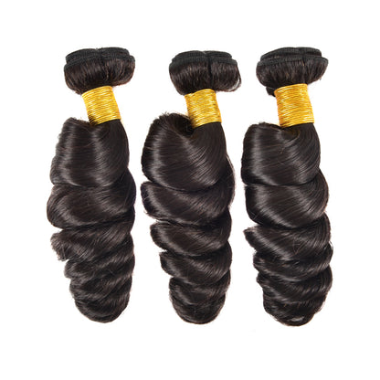 Petalwigs Loose Wave 3pcs-pack Virgin Peruvian Hair Bundles Human Hair Weft